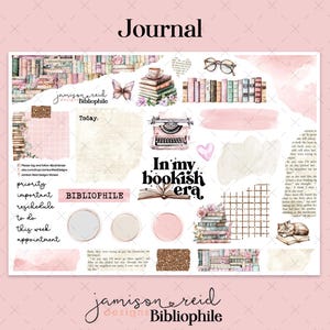 BIBLIOPHILE a la carte JOURNAL Planner Stickers Sheet , Fashion Girl Sticker , Eclp , Hp , bullet , journal , Hobonichi , bujo , books