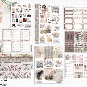 WILDFLOWER Planner Stickers a la carte or kit , Fashion Girl Sticker Winter Autumn Eclp Hp  bullet journal Hobonichi