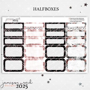 Adesivos para planejador Halfboxes 2025, à la carte, adesivo Fashion Girl, Hp, bullet, diário, Hobonichi, bujo, lista de tarefas, ano novo