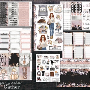 GATHER Planner Stickers a la carte or kit , Fashion Girl Sticker Winter Autumn Eclp Hp  bullet journal Hobonichi
