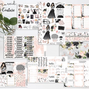 CLASSIC & COUTURE Planner Stickers a la carte or kit , Fashion Girl Sticker Winter Autumn Eclp Hp bullet journal Hobonichi image 1