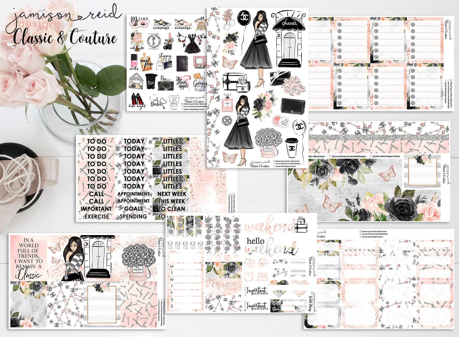 Creatures of the Night Journal Kit Printable Planner Stickers — Sunflower  Child Designs