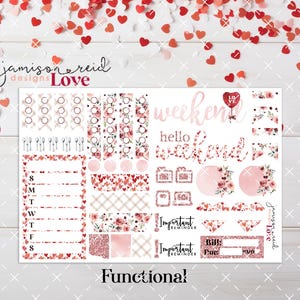 Folha de adesivos do planejador FUNCIONAL LOVE a la carte, adesivo Fashion Girl, Eclp, Hp, bullet, diário, Hobonichi, bujo, dia dos namorados