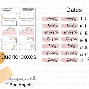 BON APPETIT Planner Stickers a la carte or kit , Fashion Girl Sticker Winter Autumn Eclp Hp  bullet journal Hobonichi
