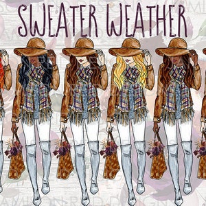 Sweater Weather Bookmark or Die-cut - Etsy