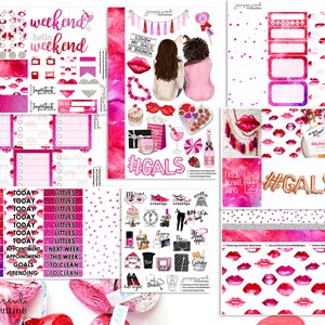 GALENTINE Planner Stickers a la carte or kit , Fashion Girl Sticker Winter Autumn Eclp Hp  bullet journal Hobonichi