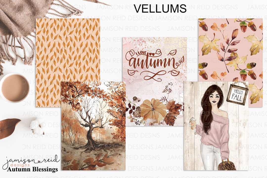 AUTUMN BLESSINGS Planner Vellum / Fashion Girl Vellum / Hobo / Etsy
