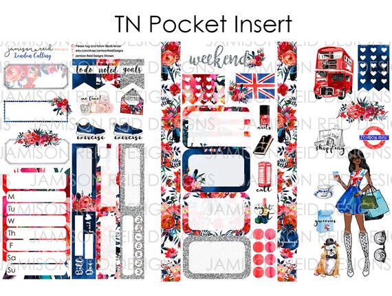 london calling travelers sticker insert choice of skin hair etsy etsy