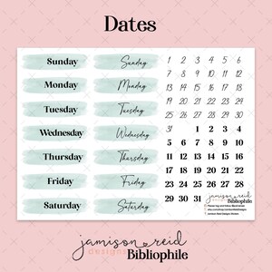 BIBLIOPHILE a la carte DATES プランナー ステッカー シート 、 ファッション ガール ステッカー 、 Eclp 、 Hp 、 箇条書き 、 ジャーナル 、 ほぼ日 、 bujo 、 本 、 読書