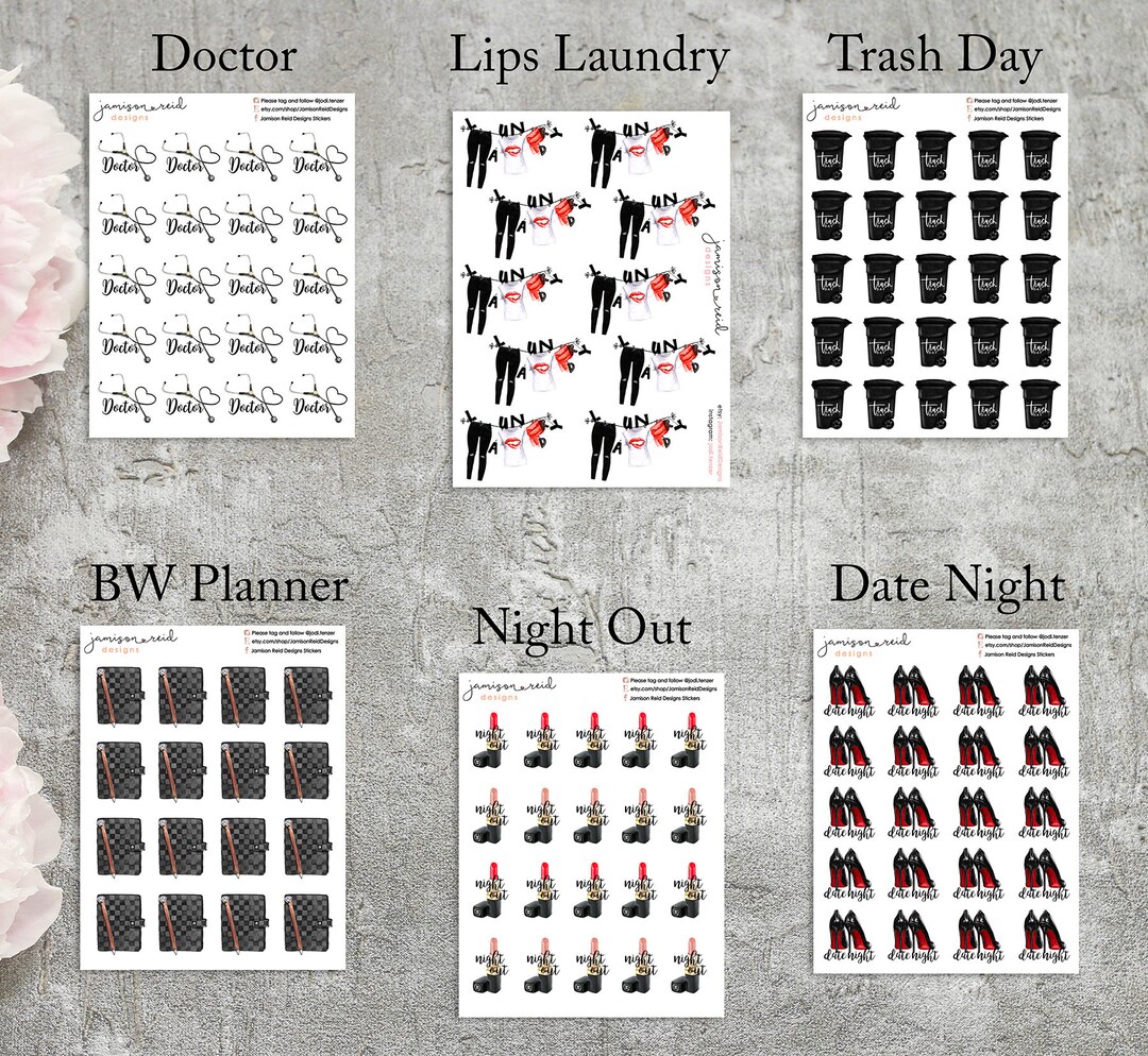 Choice of Icons Planner Stickers | Erin Condren | Happy Planner | Kikki ...