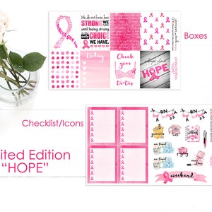 Limited Edition Breast Cancer Planner Stickers | Choice of Skintone ...