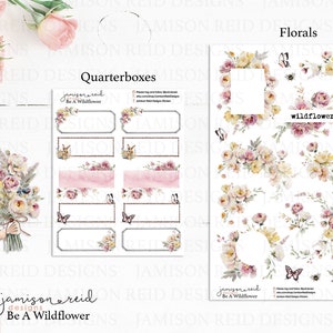 WILDFLOWER Planner Stickers a la carte or kit , Fashion Girl Sticker Winter Autumn Eclp Hp  bullet journal Hobonichi journey