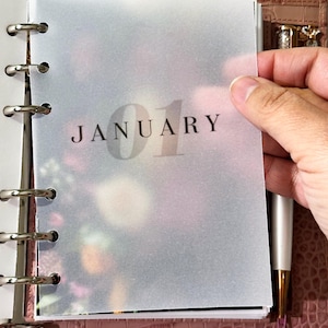 A La Carte Monthly Minimalist Planner Vellums | insert | decor | Bullet Journal | Dashboard | Disc | Ring | Divider | accessories image 1