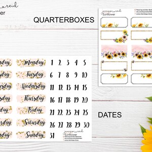 SUNFLOWER Planner Stickers a la carte or kit , Fashion Girl Sticker Winter Autumn Eclp Hp bullet journal Hobonichi image 7