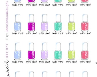 Planner sticker nail polish nails paint kawaii sweet filofax travellers notebook Happy Planner Hobonichi Kikki K Bullet Journal