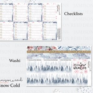 SNOW COLD Planner Stickers a la carte or kit , Fashion Girl Sticker Winter Autumn Eclp Hp bullet journal Hobonichi image 5