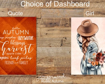 RUSTIC AUTUMN Planner Dashboard, Personalized Planner ,Happy Planner Dashboard, Agenda, gm mm pm, Personal A5 Inserts, Planner Inserts Hobo