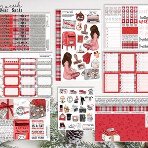 DEAR SANTA Planner Stickers a la carte or kit , Fashion Girl Sticker Winter Autumn Eclp Hp  bullet journal Hobonichi