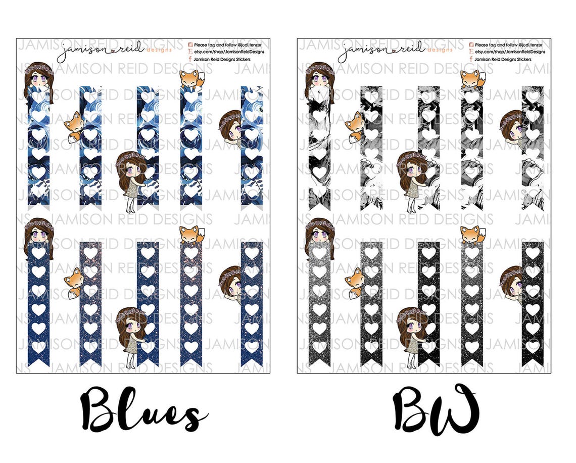 Chibi Long Checklist Flags - Please Read Listing Details - Etsy