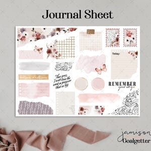 GOALGETTER Planner Journal Stickers , a la carte , Fashion Girl Sticker Fall , Hp , bullet , journaling , Hobonichi , bujo , goals , clear