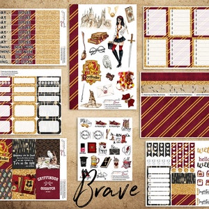 BRAVE Magic School Sticker Set OR A La Carte | Choice of set or separates;  choice of skintone