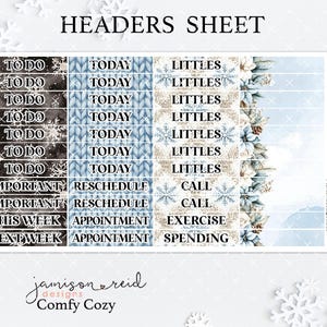 Adesivos de planejador de cabeçalhos COMFY COZY, à la carte, adesivo de inverno Fashion Girl, Hp, bullet, diário, Hobonichi, bujo, lista de tarefas
