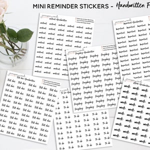 HANDWRITTEN Clear or Matte Word Planner Stickers , Transparent Functional Planner Stickers, Script Erin Condren Happy Planner Hobonichi Bujo