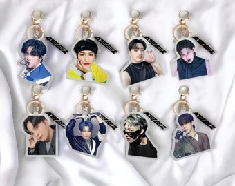 Porte-clés ATEEZ en acrylique, fanmade K-Pop, pendentif photo