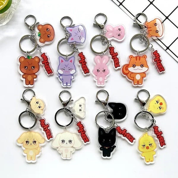 ATEEZ Schlüsselanhänger keychain aus Acryl, K-Pop fanmade