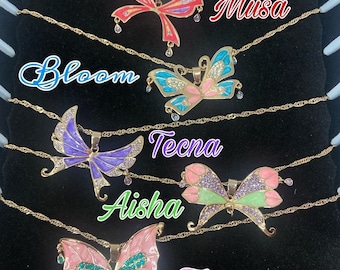 Collana con design ad ali di fata - ispirata al Winx Club Enchantix