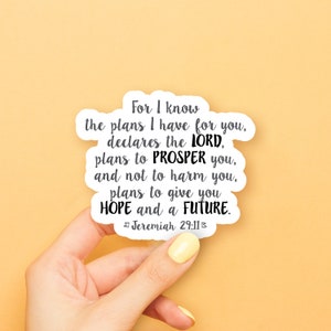For I Know the Plans Sticker