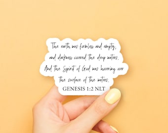 Genesis 1:2 NLT Sticker