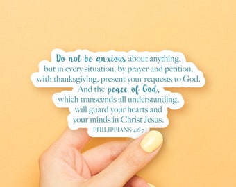 Philippians 4:6-7 (NEW Color!) Sticker