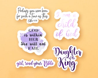 Purple Bible Verse Sticker Pack