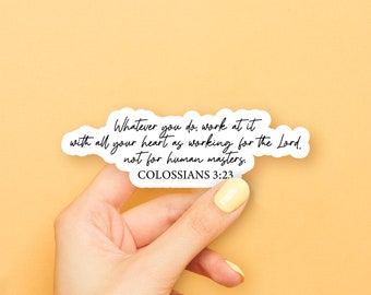 Colossians 3:23 Sticker