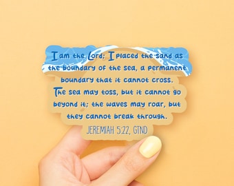 Jeremiah 5:22 Sticker