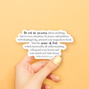 Philippians 4:6-7 Sticker