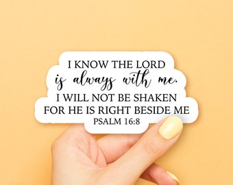 Psalm 16:8 Sticker - Etsy