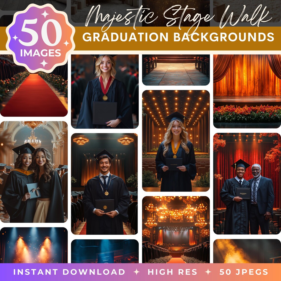Walk In Backdrop Graduation 2026 Stage Walk Backdrops: 50 Class of 2026 Senior Photo ...