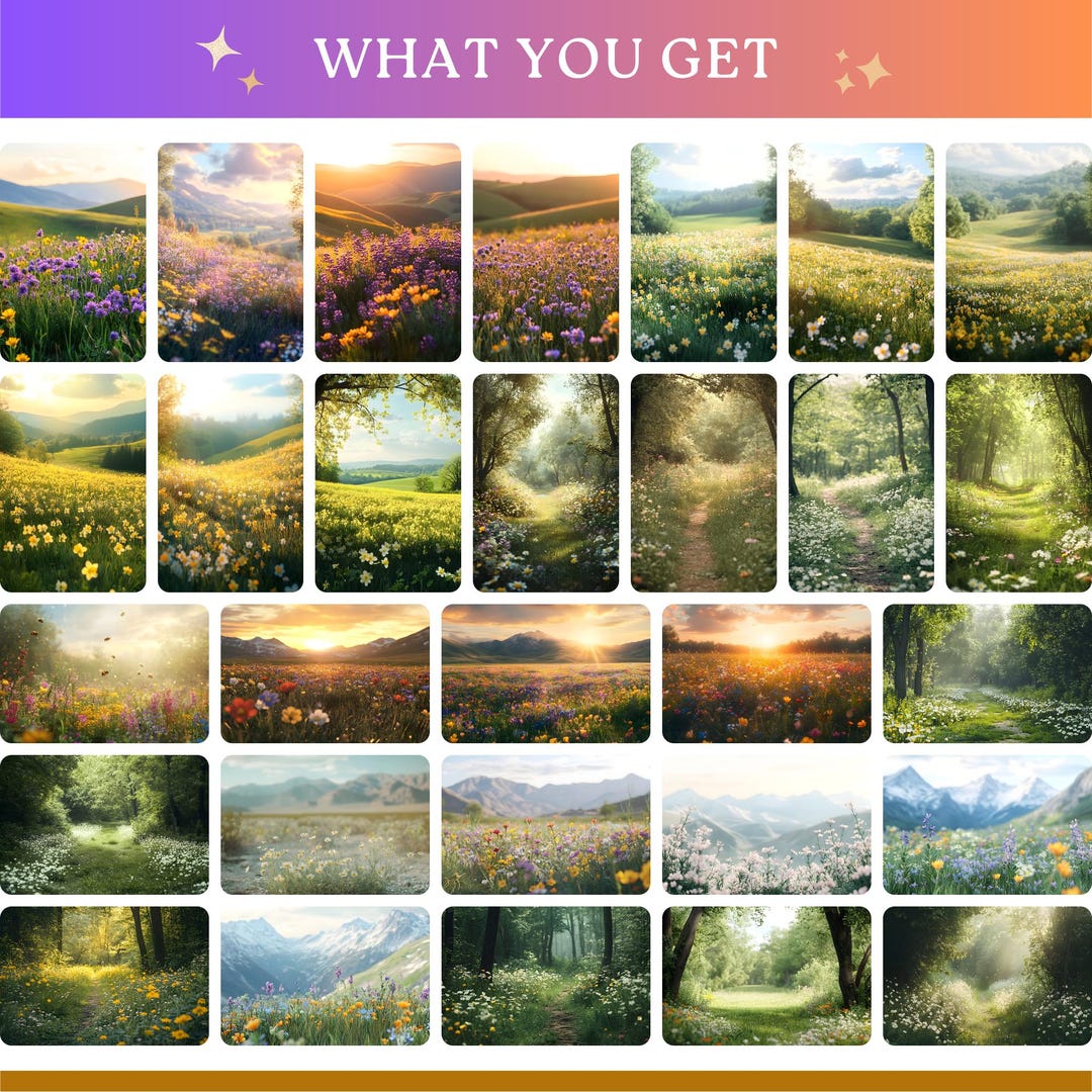 Spring Mini Session Backdrop, Flower Field Digital Background for ...