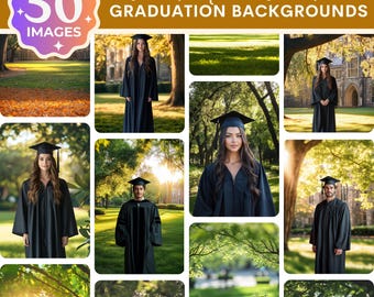 Garden Graduation Photography Backgrounds: 50 Outdoor Senior Portrait Digital Backdrops