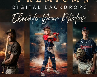 Baseball Stadium Night Backgrounds: 50 Smoke Fog Sports Photography Backdrops, Senior Portrait