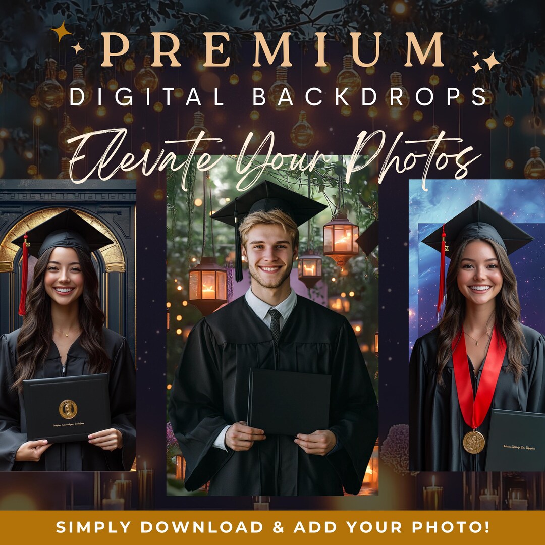 50 Graduation Photo Backdrops: Fun Vibrant Sets (digital Download) - Etsy