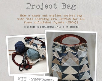 Project Bag - Fabric and Pattern Kit - Create your own stylish project bag with Janet Clare’s limited edition Moda fabric