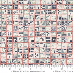 Villes > Multicolore Tokyo (16942-11) de la collection de tissus Moda « Bon voyage » de Janet Clare