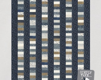 Dapper Quilt Pattern - Ein auffälliges Quiltmuster mit einer Jelly Roll und einfachem Maschinenannähen