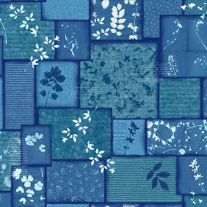Corbishley > Cyan (16960-11) from Janet Clare's 'Bluebell' Moda fabric collection
