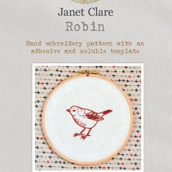 Robin - Embroidery Pattern - Create a beautiful intricate Robin embroidery with this lovely pattern