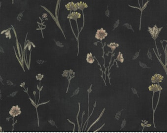 Wildblumen > Kohle (16911-14) aus Janet Clares 'Botanicals' Moda Stoffkollektion