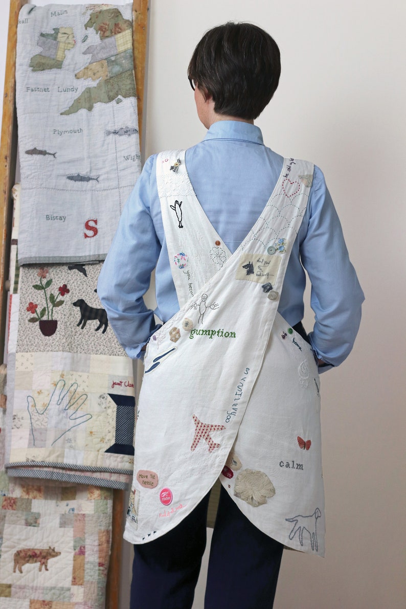 Artisan Apron Pattern make and embellish your own crossover apron and wear your creativity Includes S, M, L, XL, 2XL, 3XL and 4XL sizes image 6